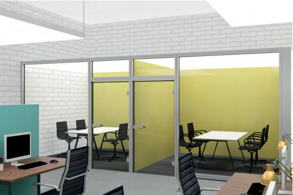 office place with demountable partitions