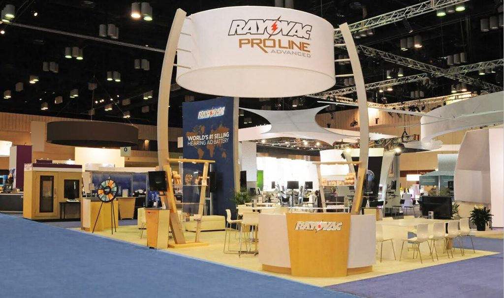 This ProExhibits-designed booth for Rayovac exemplifies professional exhibition booth design